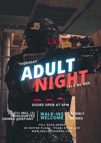 ADULT NIGHT (18+)8/7/25 THURSDAY Single Session