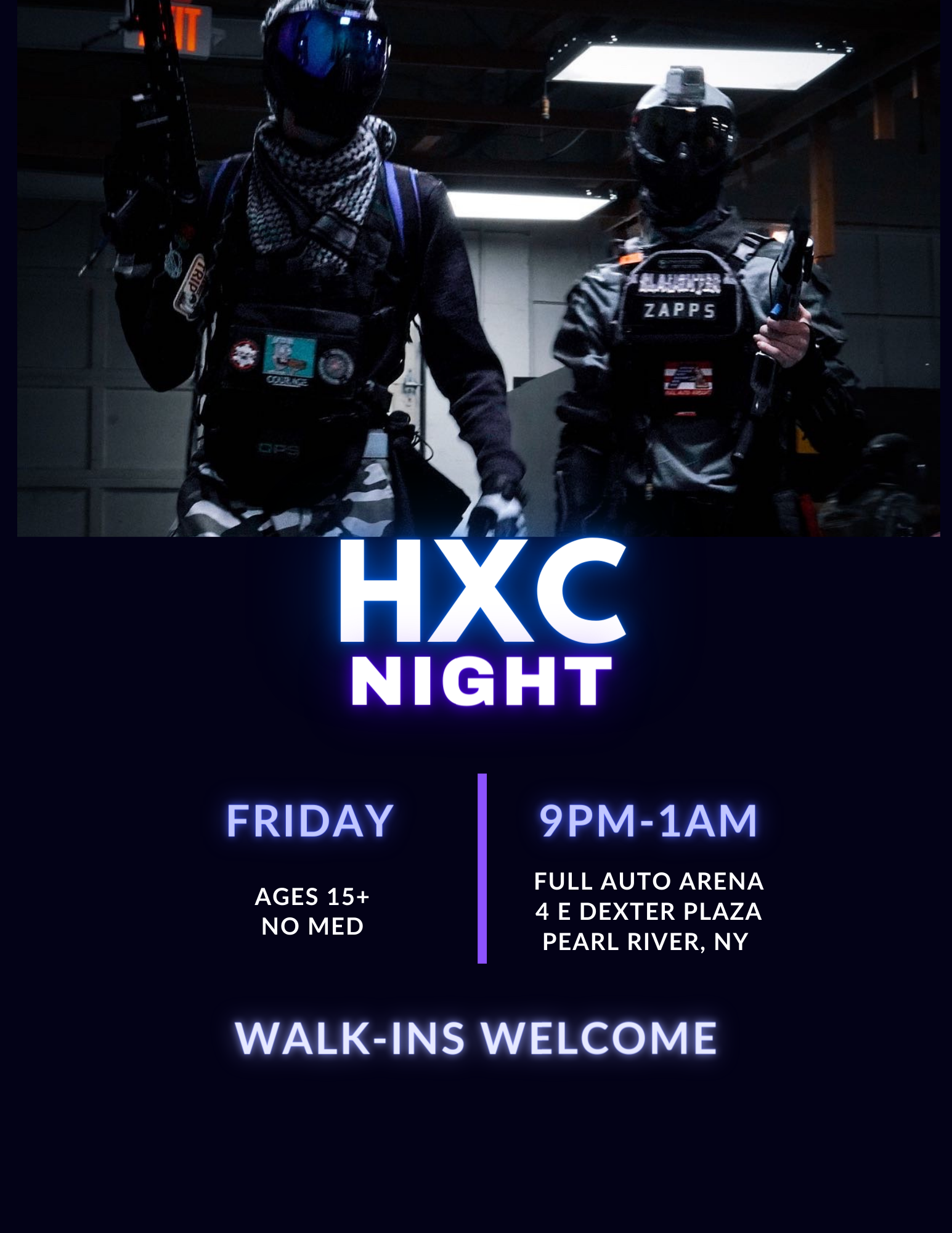 HXC NIGHT (Ages 15+) FRIDAY NIGHT 3/1/24 9pm-1am