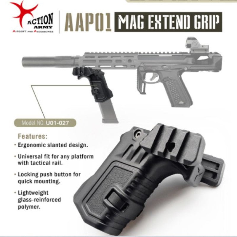 Action Army Magazine Extended Grip for AAP-01 Airsoft Pistols